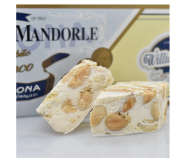 Torrone Bianco Tenero alle Mandorle