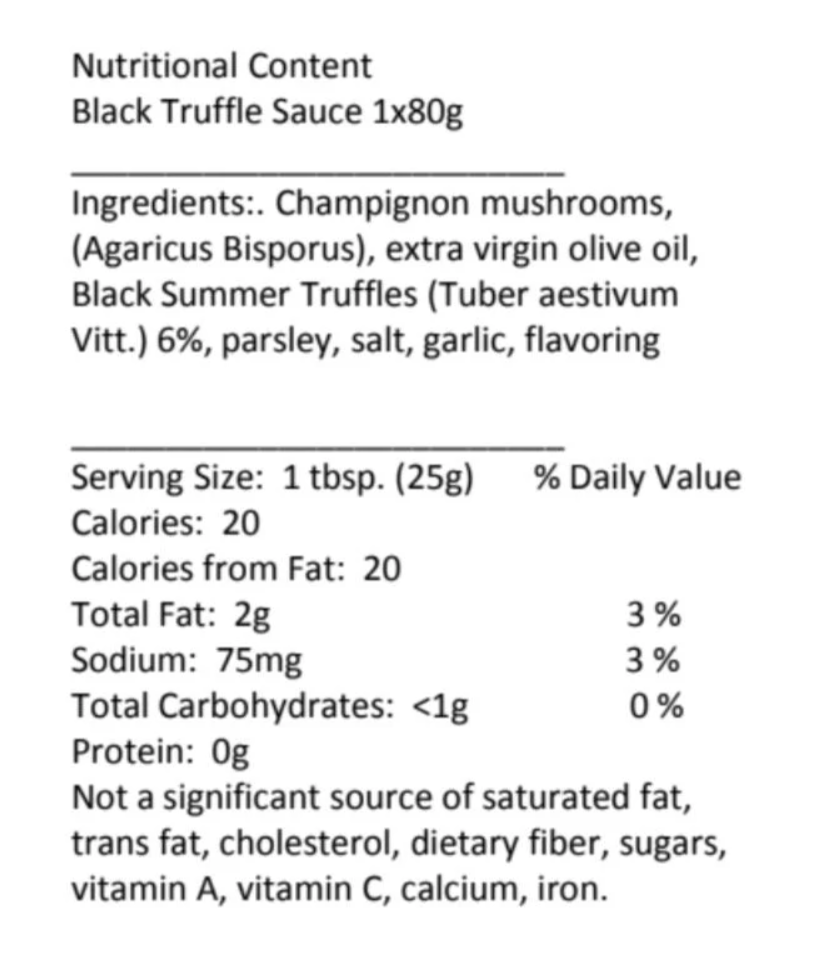 Truffle Sauce-Summer Truffle
